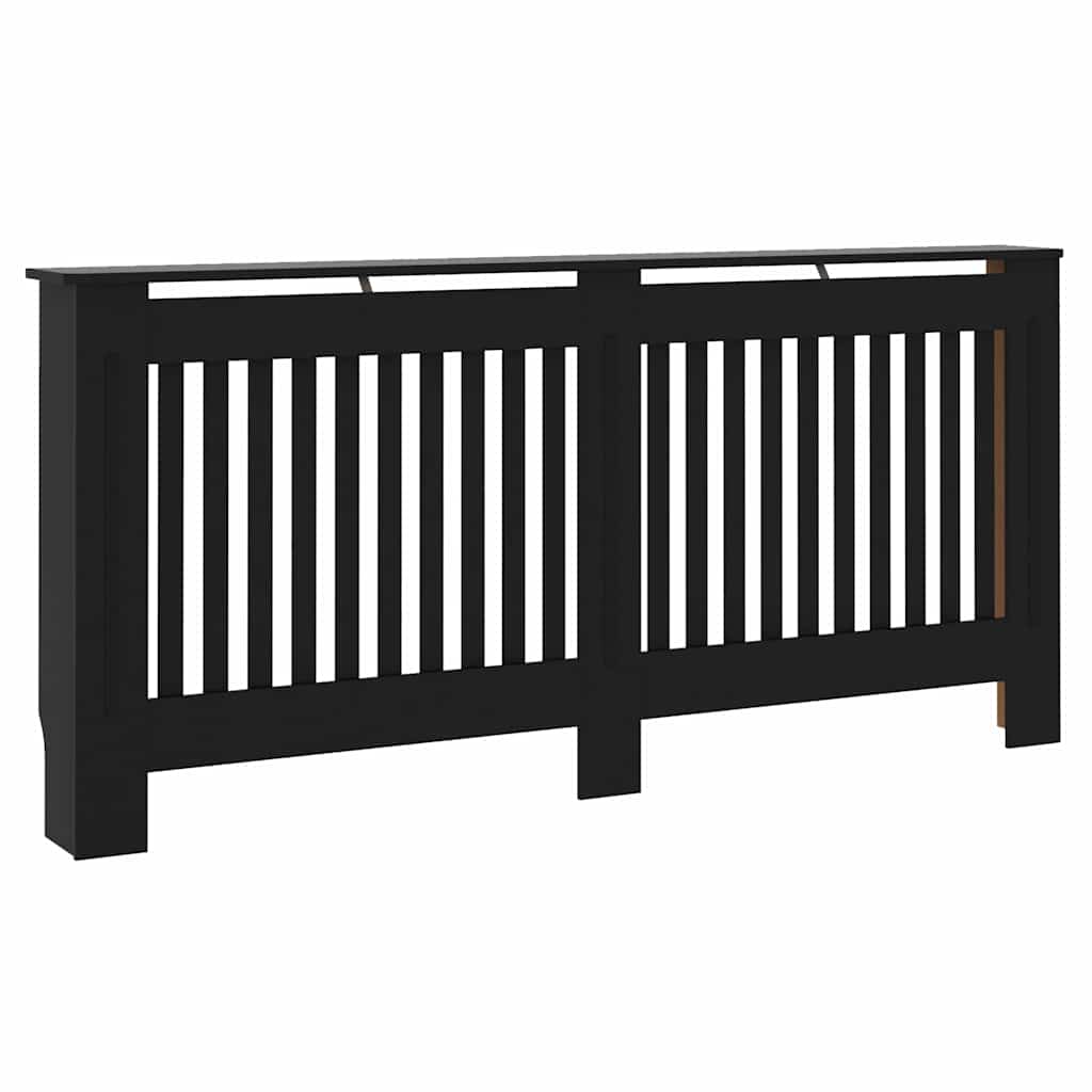 Radiator Cover 2 pcs Black 172 x 19 x 81.5 cm Engineered Wood