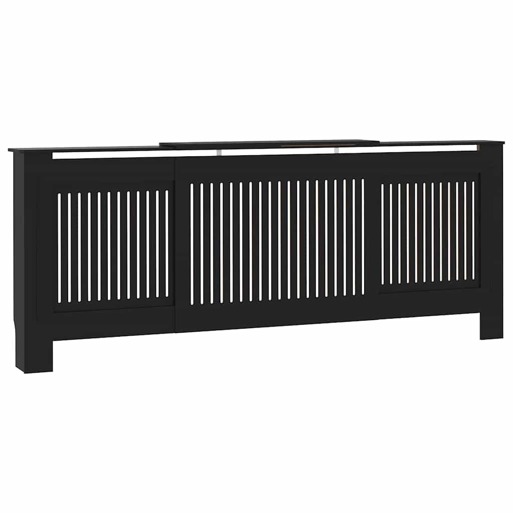 Radiator Cover 2 pcs Black 205 x 20.5 x 81.5cm Engineered Wood