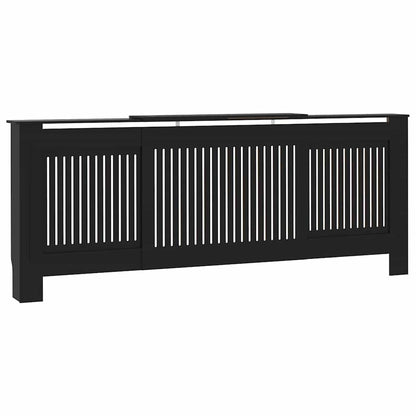 Radiator Cover 2 pcs Black 205 x 20.5 x 81.5cm Engineered Wood