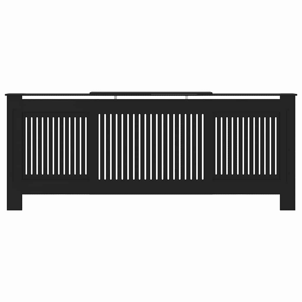 Radiator Cover 2 pcs Black 205 x 20.5 x 81.5cm Engineered Wood