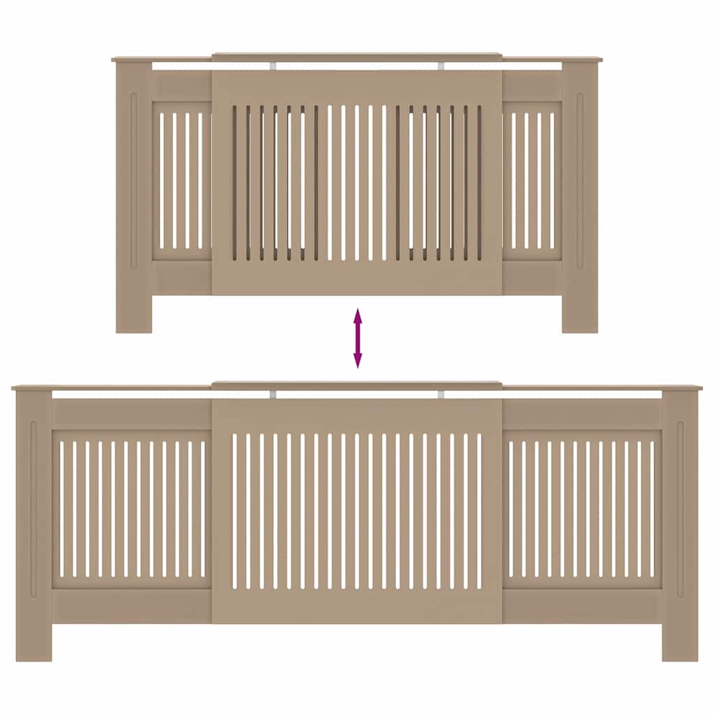 Radiator Cover 2 pcs Sonoma Oak 205 x 20.5 x 81.5cm