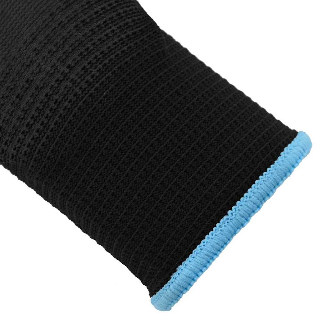 Work Gloves 12 pcs Black 9 / L Polyester