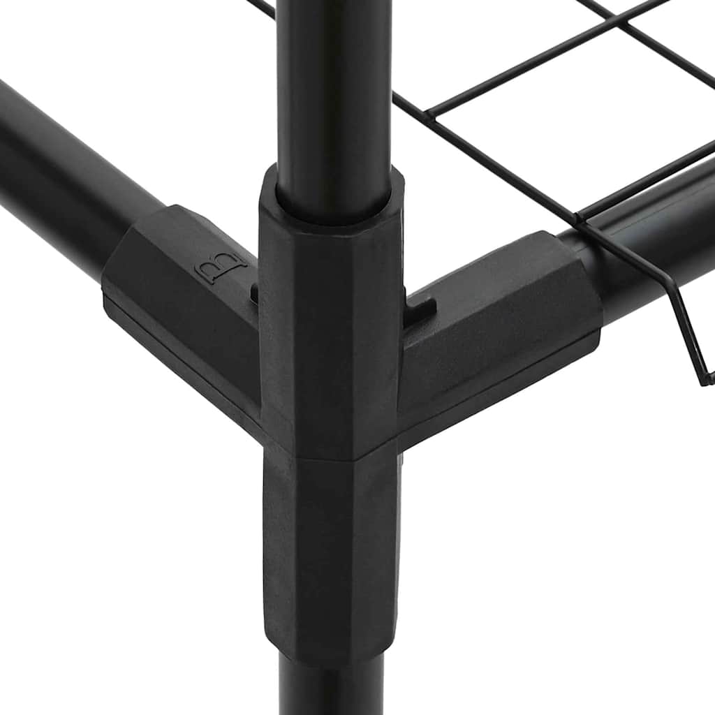 3-Tier Plant Stand Black 400 x 32 x 104 cm Steel