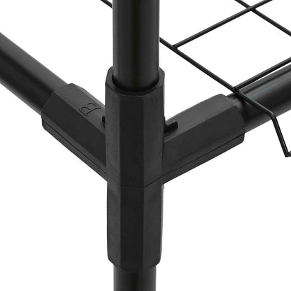 3-Tier Plant Stand Black 400 x 32 x 104 cm Steel