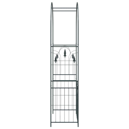 Garden Arch with Lock Black 102 x 50 x 218 cm
