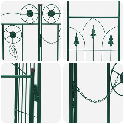 Garden Arch with Lock Green 102 x 50 x 218 cm