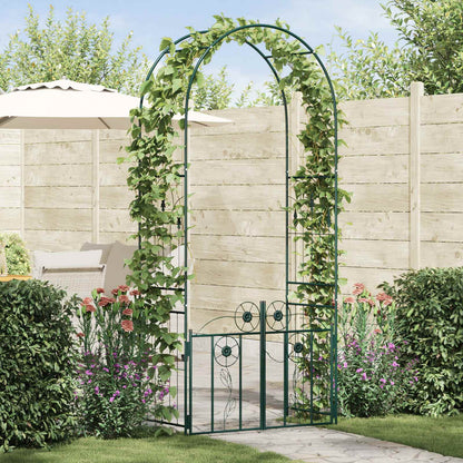 Garden Arch with Lock Green 102 x 50 x 218 cm