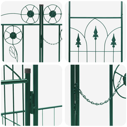 Garden Arch with Lock Green 203 x 50 x 218 cm