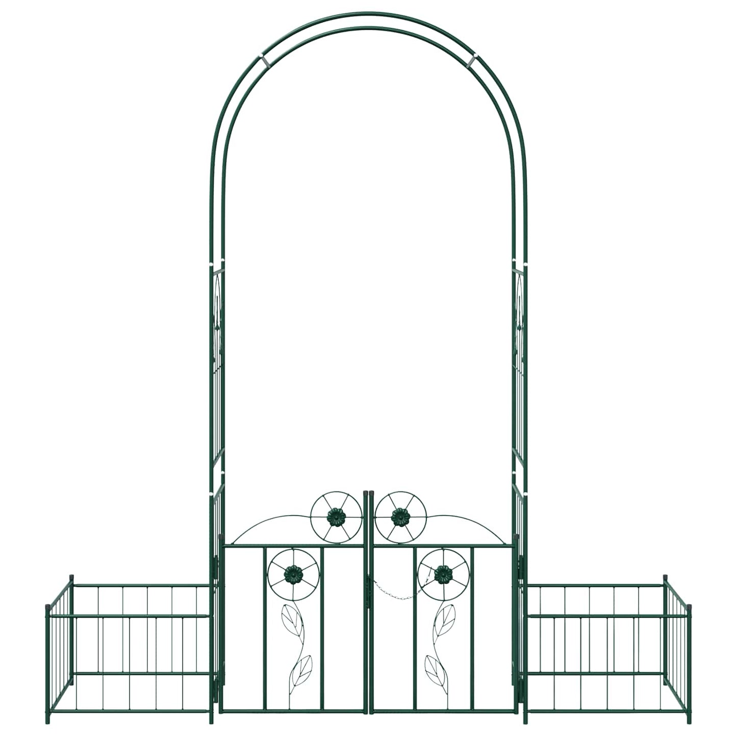 Garden Arch with Lock Green 203 x 50 x 218 cm