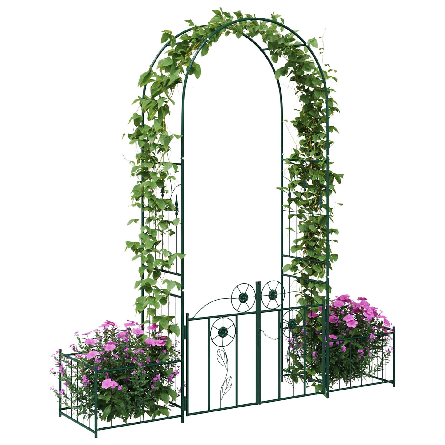 Garden Arch with Lock Green 203 x 50 x 218 cm