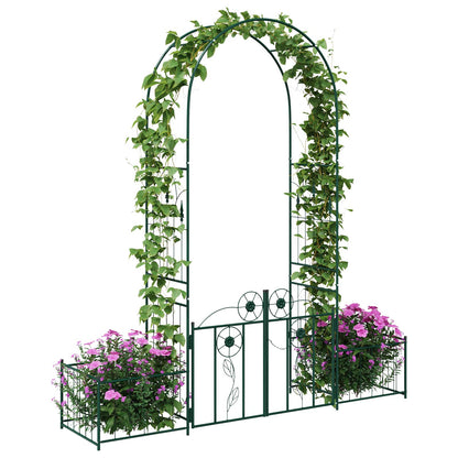 Garden Arch with Lock Green 203 x 50 x 218 cm