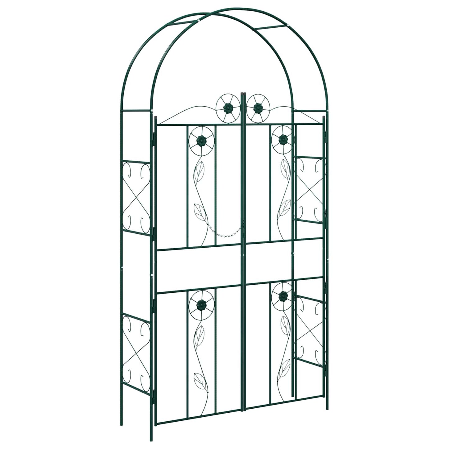 Garden Arch Plain Green 115 x 37 x 226 cm