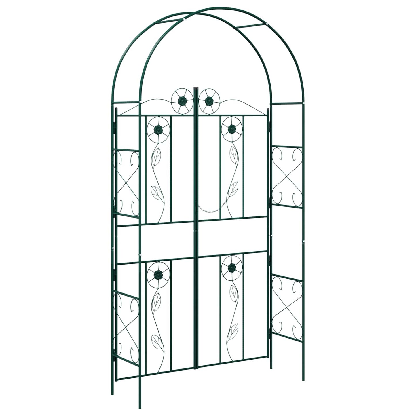 Garden Arch Plain Green 115 x 37 x 226 cm