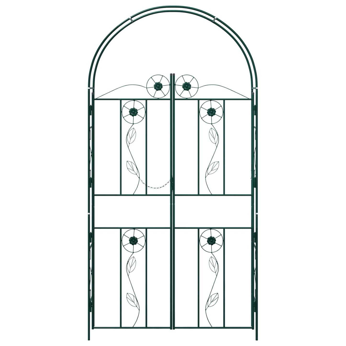 Garden Arch Plain Green 115 x 37 x 226 cm