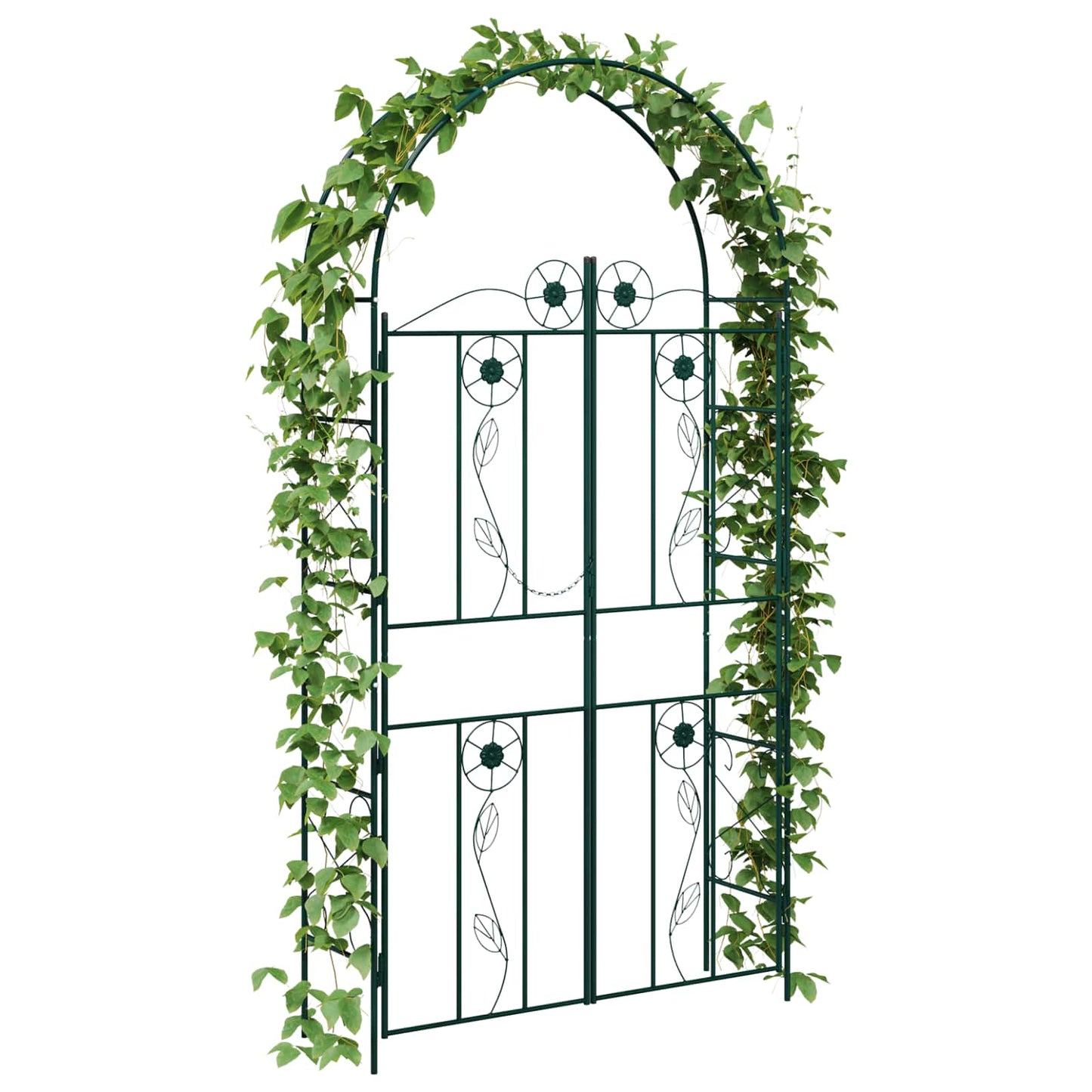 Garden Arch Plain Green 115 x 37 x 226 cm
