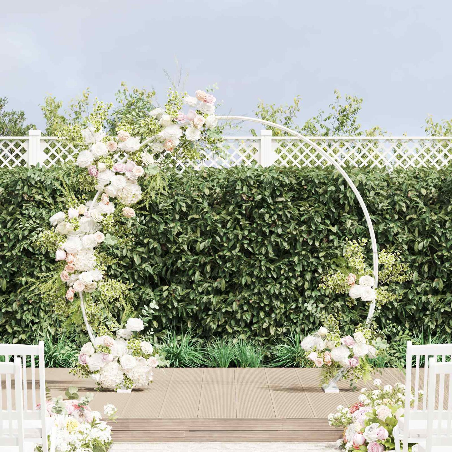 Wedding Arch White 223 x 45 x 201 cm Steel