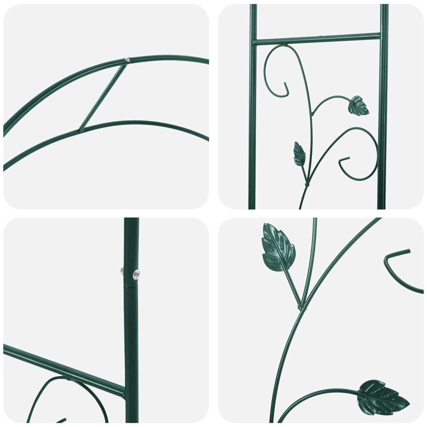 Garden Arch Floral Green 115 x 37 x 231 cm