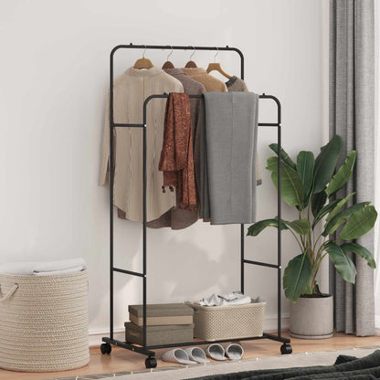 Clothes Rack Plain Black 80 x 53 x 156 cm