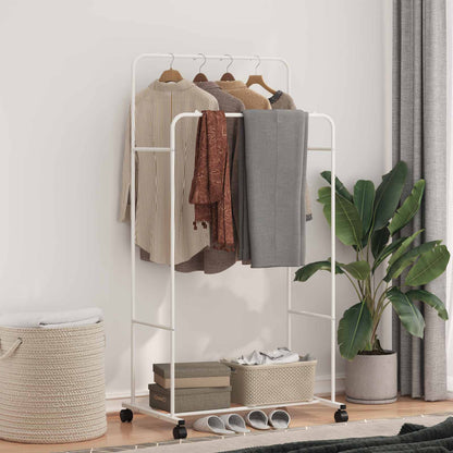 Clothes Rack Plain White 80 x 53 x 156 cm