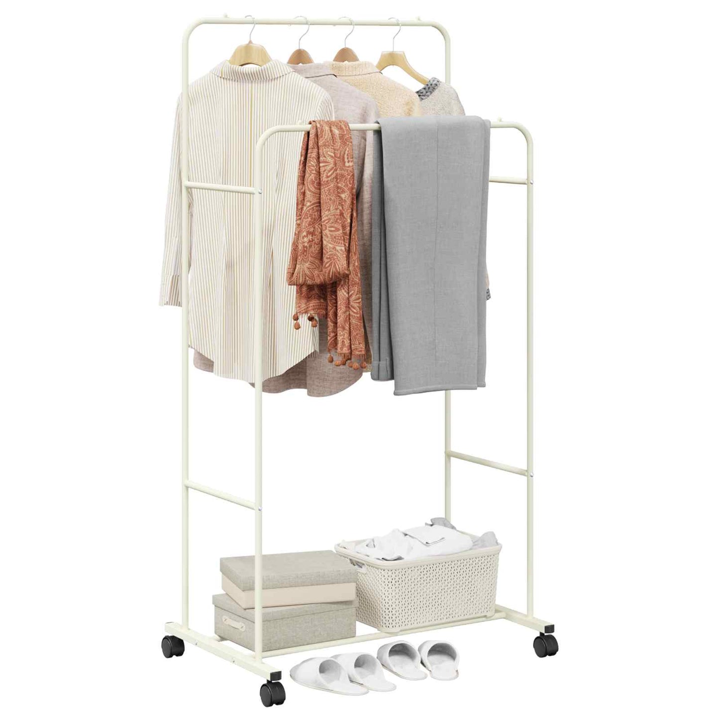 Clothes Rack Plain White 80 x 53 x 156 cm