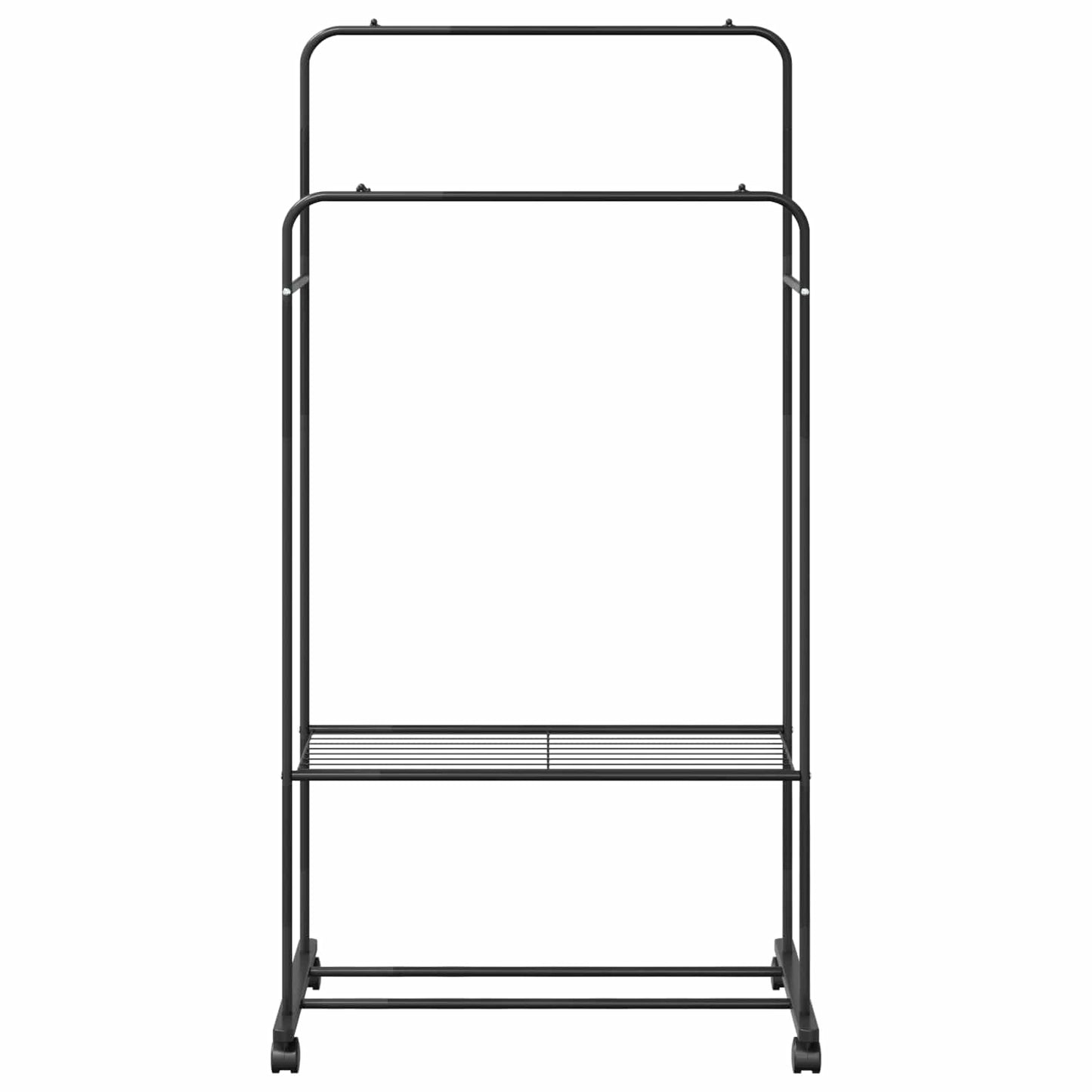 Clothes Rack with Shelf with Wheel Black 80 x 53 x 156 cm