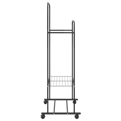 Clothes Rack with Shelf with Wheel Black 80 x 53 x 156 cm
