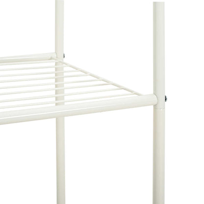 Clothes Rack with Shelf with Wheel White 80 x 53 x 156 cm