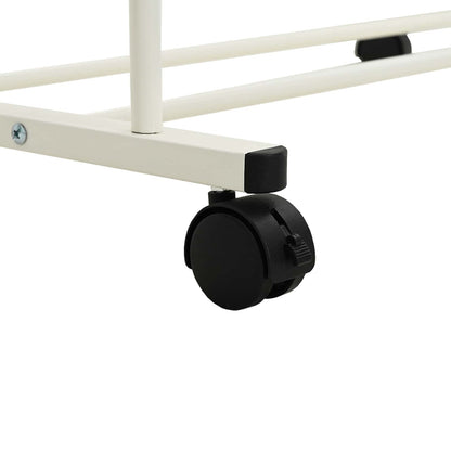 Clothes Rack with Shelf with Wheel White 80 x 53 x 156 cm