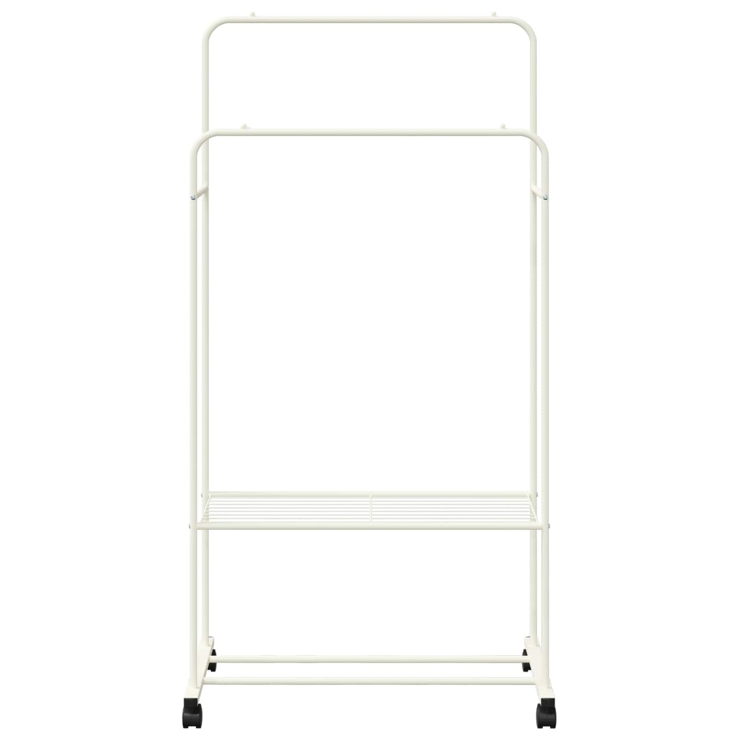 Clothes Rack with Shelf with Wheel White 80 x 53 x 156 cm