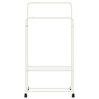 Clothes Rack with Shelf with Wheel White 80 x 53 x 156 cm