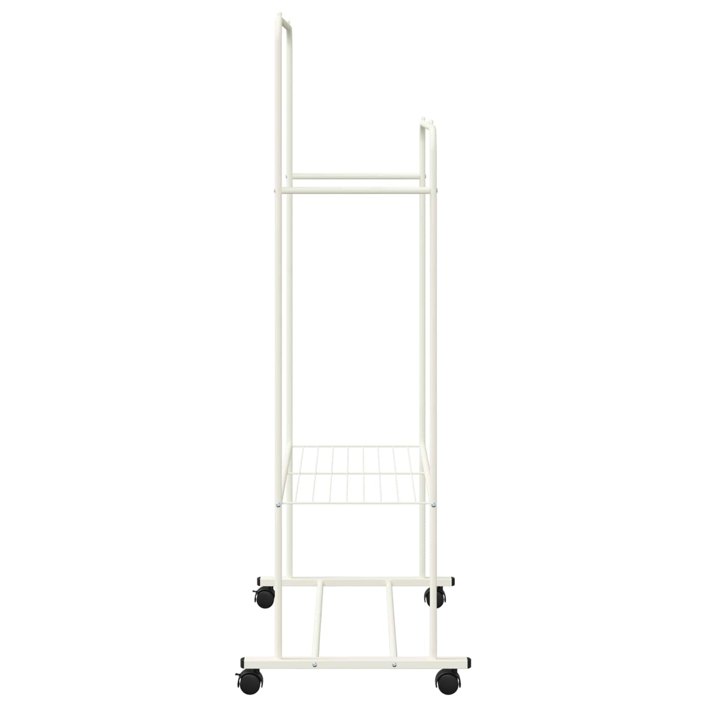 Clothes Rack with Shelf with Wheel White 80 x 53 x 156 cm
