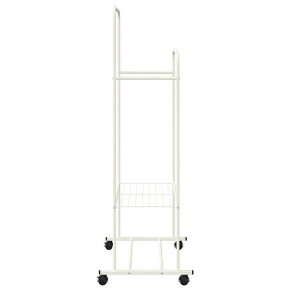 Clothes Rack with Shelf with Wheel White 80 x 53 x 156 cm