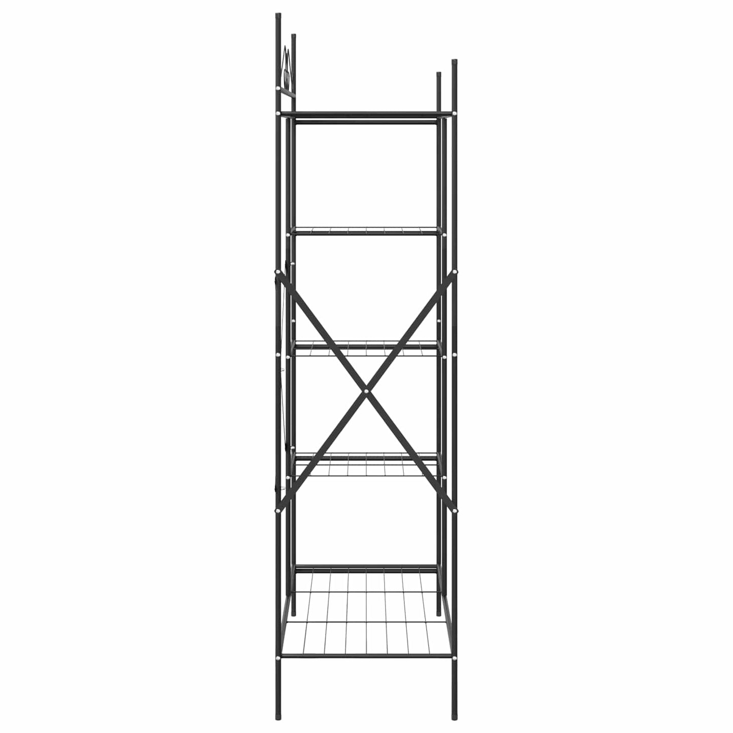 Open Wardrobe with Shelf Black 104.5 x 45 x 172 cm Steel