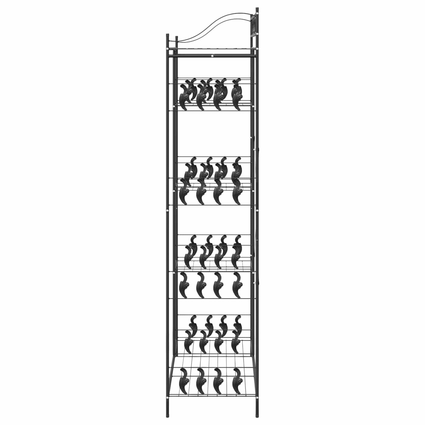 Open Wardrobe with Shelf Black 101 x 43 x 188 cm Steel