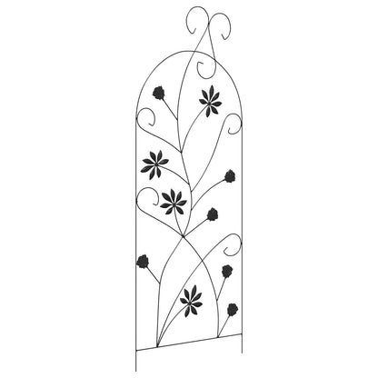 Garden Fence with Lock 3 pcs Black 112 x 39.5 cm Steel
