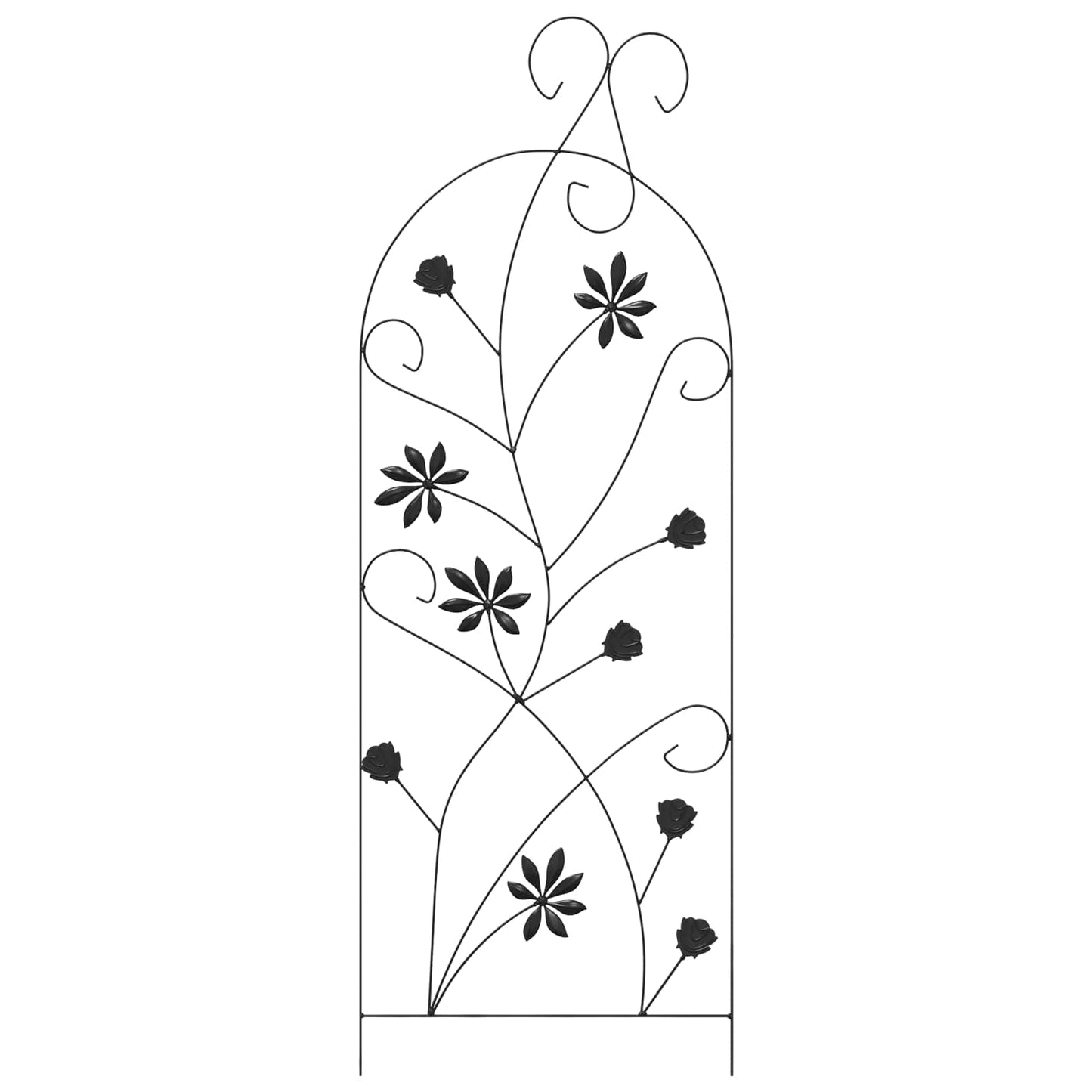 Garden Fence with Lock 3 pcs Black 112 x 39.5 cm Steel