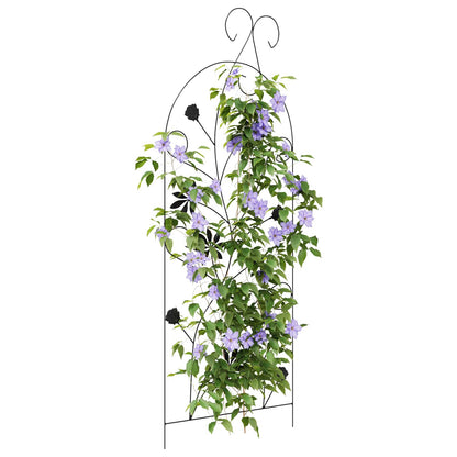 Garden Fence with Lock 3 pcs Black 112 x 39.5 cm Steel
