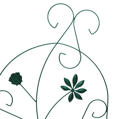 Garden Fence 3 pcs Green 112 x 39.5 cm Steel