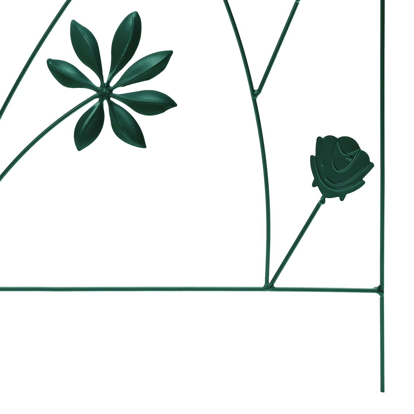 Garden Fence 3 pcs Green 112 x 39.5 cm Steel