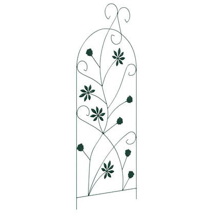 Garden Fence 3 pcs Green 112 x 39.5 cm Steel