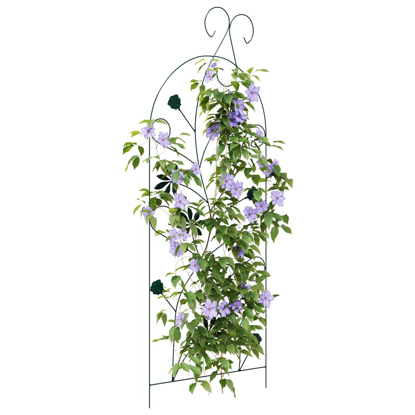 Garden Fence 3 pcs Green 112 x 39.5 cm Steel
