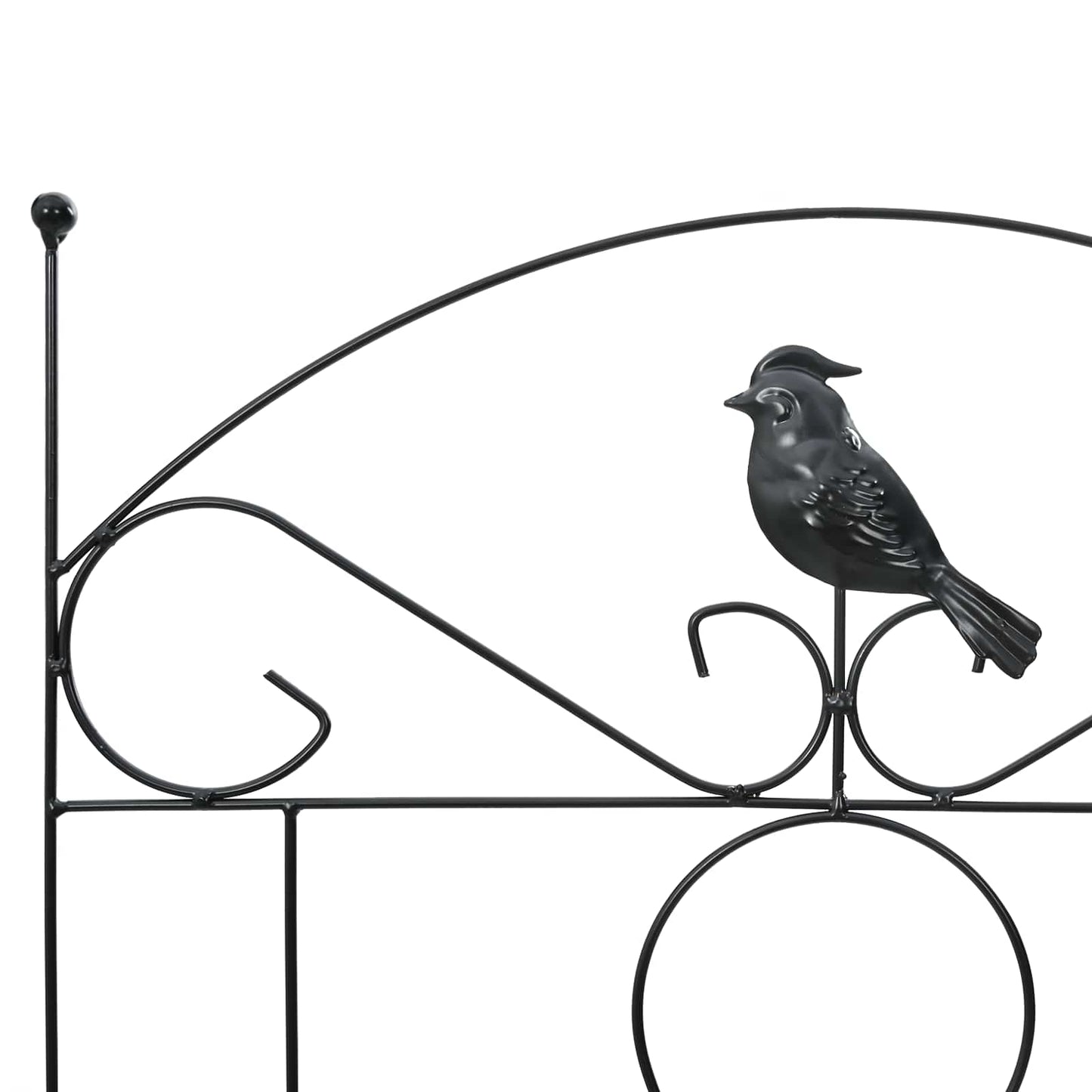 Garden Fence 3 pcs Black 110 x 40 cm Steel