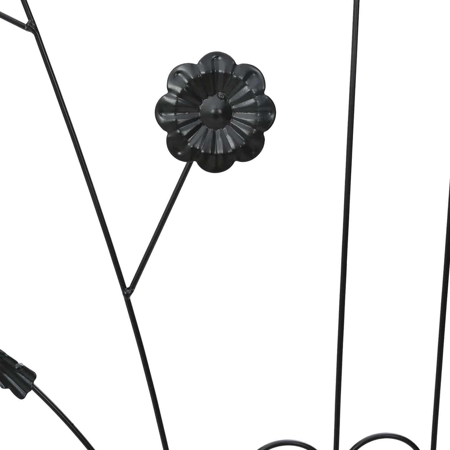 Garden Fence 3 pcs Black 110 x 40 cm Steel