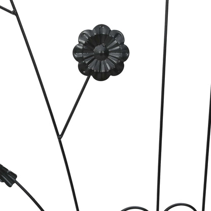 Garden Fence 3 pcs Black 110 x 40 cm Steel