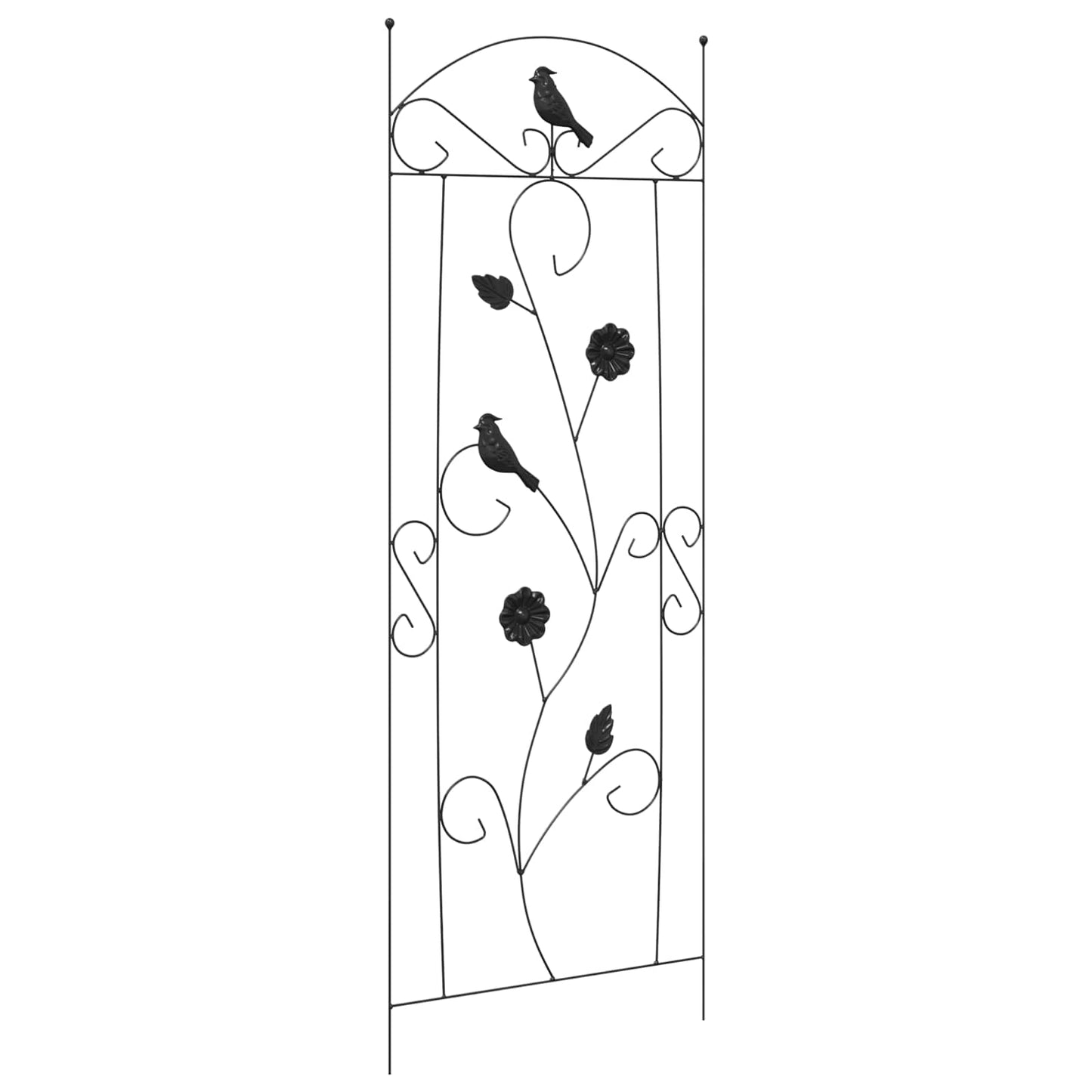 Garden Fence 3 pcs Black 110 x 40 cm Steel