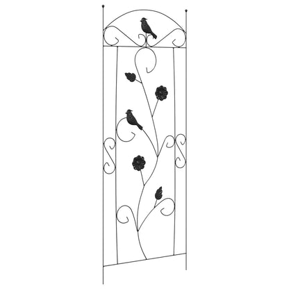 Garden Fence 3 pcs Black 110 x 40 cm Steel