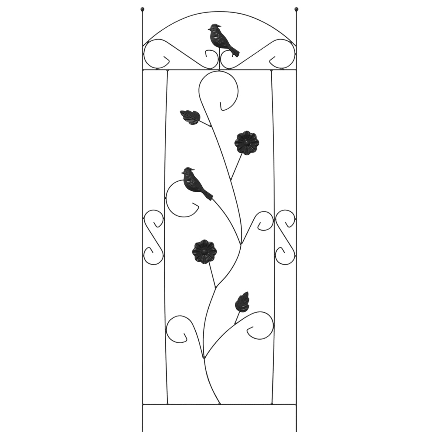 Garden Fence 3 pcs Black 110 x 40 cm Steel
