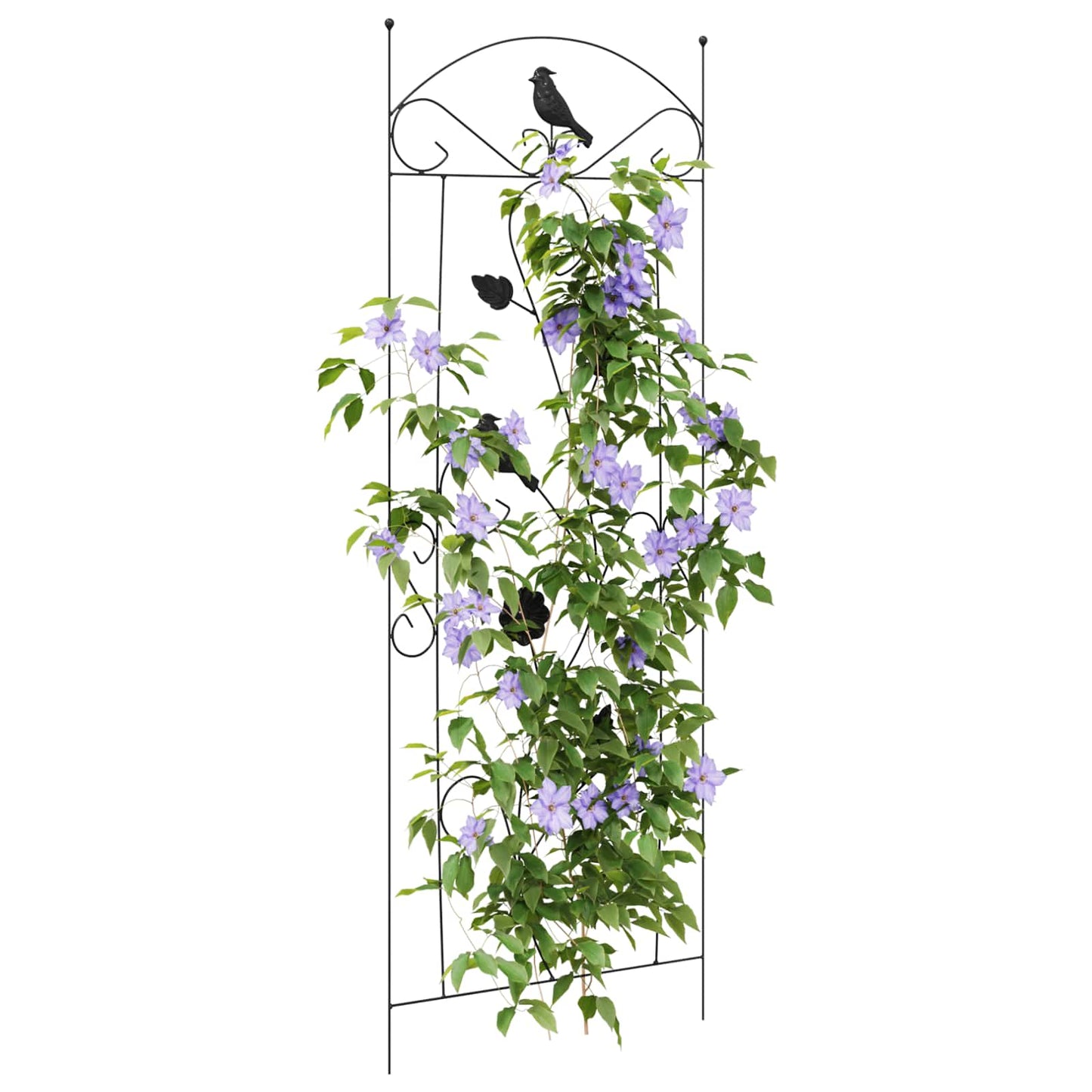 Garden Fence 3 pcs Black 110 x 40 cm Steel