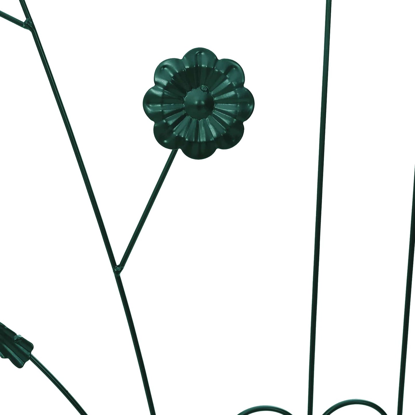 Garden Fence 3 pcs Green 110 x 40 cm Steel