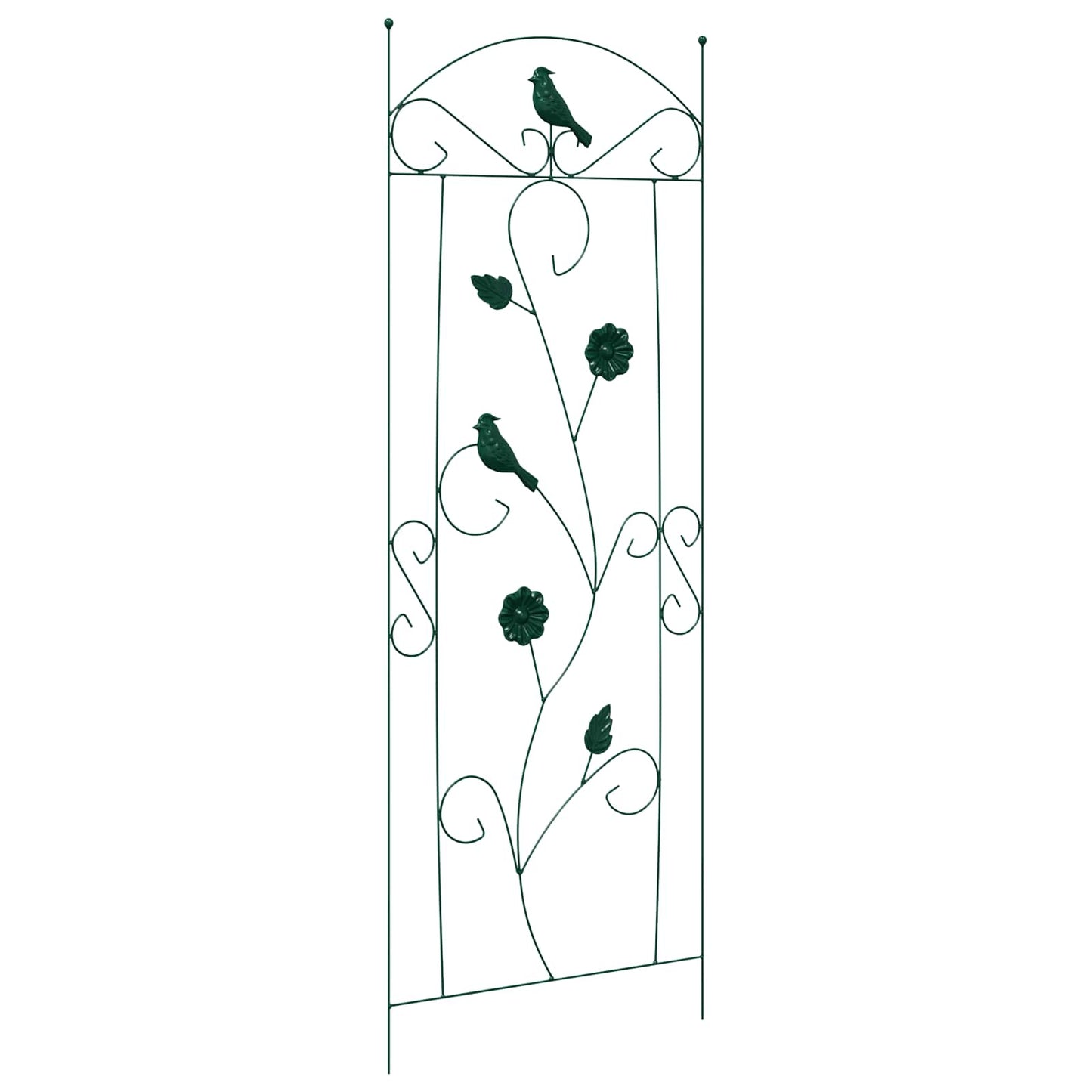 Garden Fence 3 pcs Green 110 x 40 cm Steel